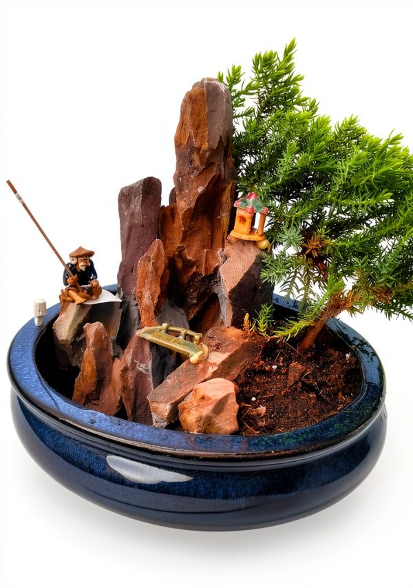 Indoor Bonsai jmbamboo Live Plant Ceramic Pot Training-2