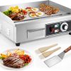 IRONWALLS Commercial Griddle 1600W Non Stick Stainless Steel-0