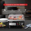 Awgpd Commercial Griddle Black Stainless Steel 1800W-5