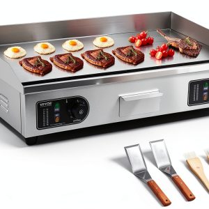 VEVOR Commercial Electric Griddle Temperature Control Silver-0