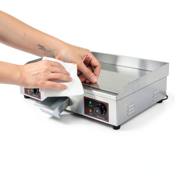GEYOPMID Commercial Griddle Temperature Control Silver-4