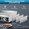 IRONWALLS Commercial Griddle 1600W Non Stick Stainless Steel-4