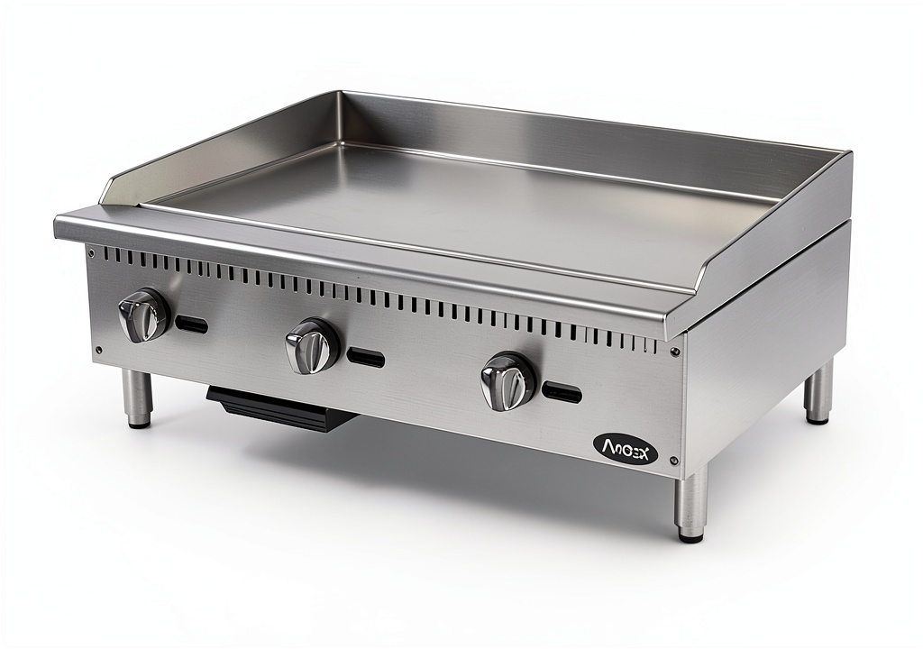 Atosa ATMG-36 commercial griddle in a professional kitchen setup