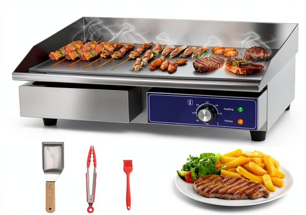 Giantex Electric Griddle Cast Iron Plate Adjustable-0