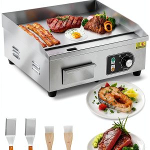 Commercial Electric Griddle Takywep Non Stick Stainless-0