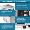 IRONWALLS Commercial Griddle 1600W Non Stick Stainless Steel-5