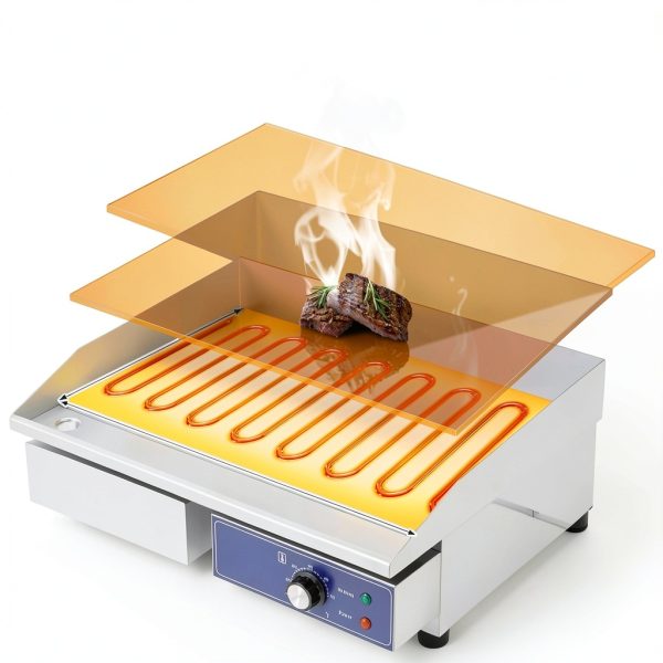 Giantex Electric Griddle Cast Iron Plate Adjustable-1